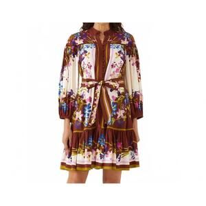 NEW ALIVIA lori-anne dress in prairie floral cinnamon ivory